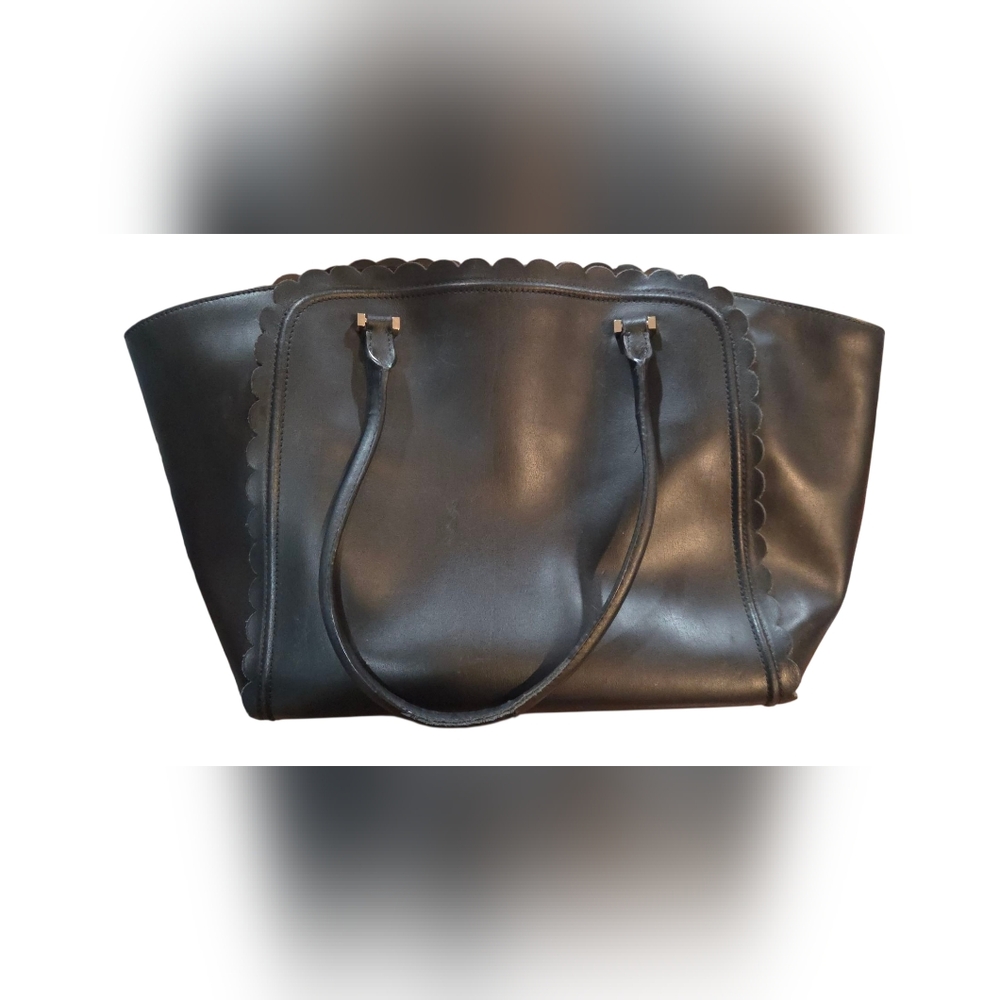 Kate Spade - Large New York Maple Court Maxime Scallop Black Tote 19x11x6 - Picture 3 of 16